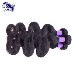 China Extensões peruanas do cabelo do Virgin do negro como o azeviche, nenhumas extensões de derramamento do cabelo fornecedor