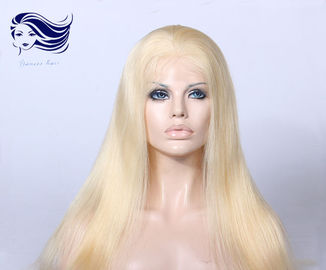 China Cabelo humano das perucas completas louras retas do laço, cabelo completo do Virgin das perucas do laço fornecedor