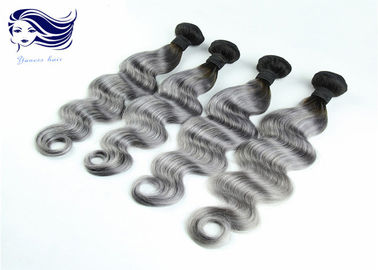 China Ombre cinzento coloriu o cabelo brasileiro da onda do corpo das extensões do cabelo humano fornecedor