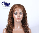 As perucas completas reais naturais do laço do cabelo humano iluminam-se - bronzeie com categoria 7A