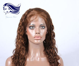 China As perucas completas reais naturais do laço do cabelo humano iluminam-se - bronzeie com categoria 7A fábrica