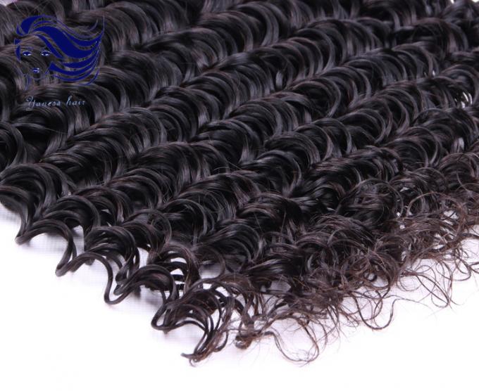 Extensões peruanas do cabelo do Virgin preto natural 12 polegadas, pacotes peruanos do cabelo