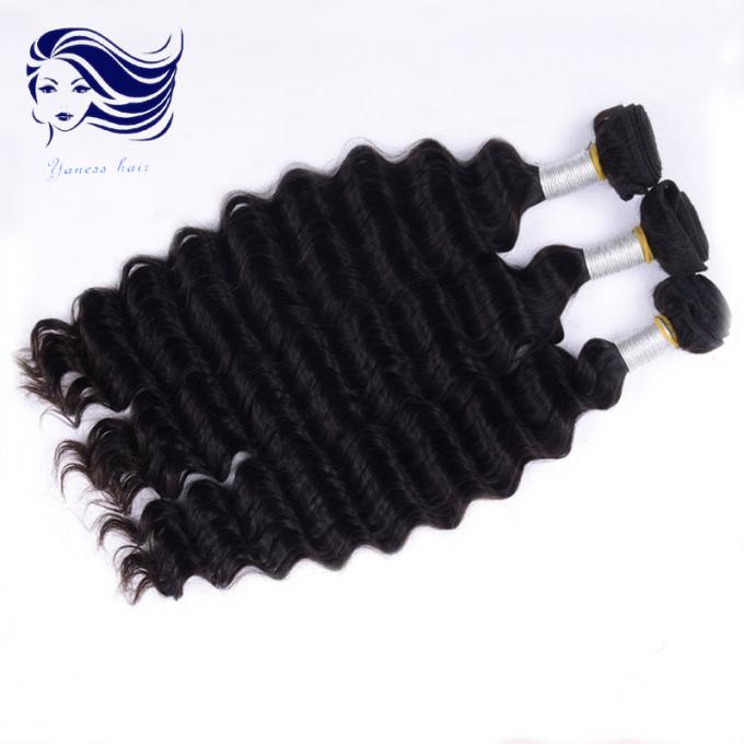 100 Weave não processado do cabelo cabelo/6A do Virgin de Remy 6A do brasileiro