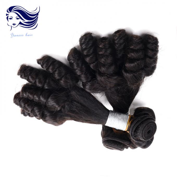 Penteados malaios do Aunty Fumi Cabelo Curto Tecelagem do Virgin para o cabelo preto
