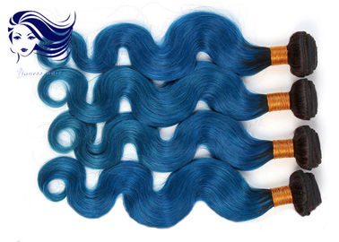 China Da cor bonita brasileira de Ombre do cabelo da onda do corpo do Virgin cabelo curto 1B/azul fornecedor