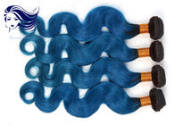Da cor bonita brasileira de Ombre do cabelo da onda do corpo do Virgin cabelo curto 1B/azul