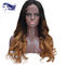 Cor completa brasileira de Ombre do cabelo humano das perucas do laço do Virgin não processado fornecedor