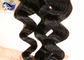 Nenhum Weave indiano do cabelo ondulado do negro como o azeviche das extensões do cabelo de Remy do emaranhado fornecedor