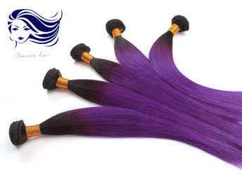 China Cor brasileira roxa de Ombre do Weave do cabelo reto de 20 polegadas para morenas distribuidor