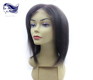 China Do preto dianteiro curto das perucas do laço do cabelo humano perucas retas com golpes distribuidor