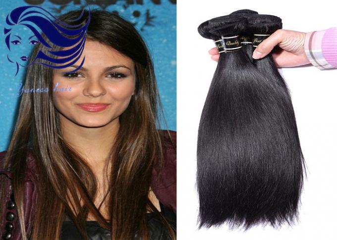 Pacotes brasileiros das extensões do cabelo do Virgin genuíno com reto de seda