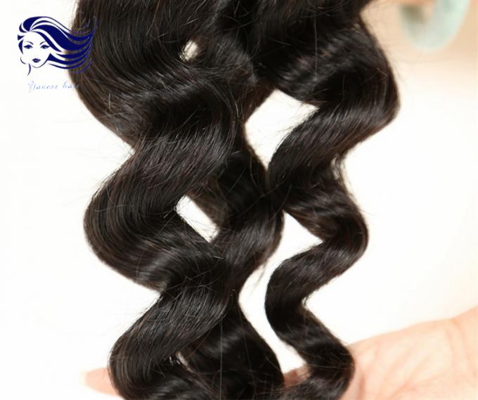 As extensões indianas do cabelo do Virgin de 20 polegadas afrouxam o cabelo do Virgin da onda liso