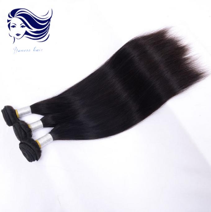 Extensões brasileiras do cabelo do Virgin de seda humano da categoria reta 6A 16 polegadas