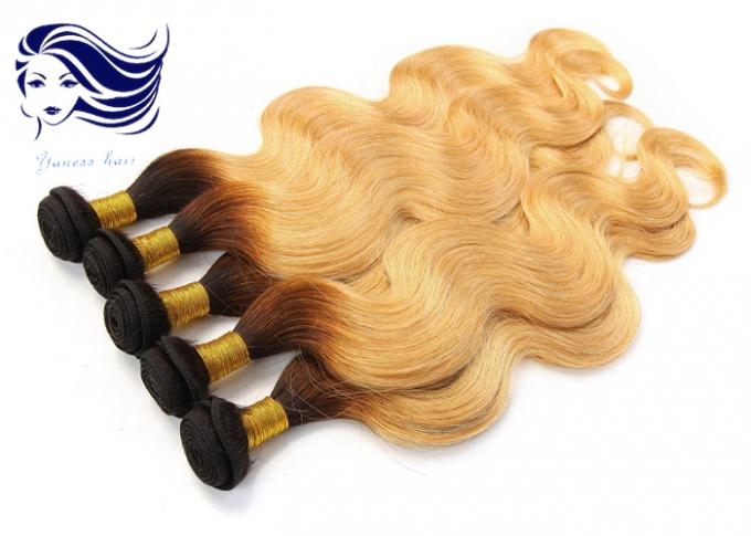 Extensões do cabelo da cor de Brown Ombre, cabelo colorido Ombre do ser humano