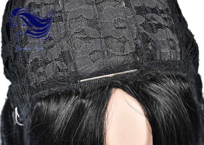 Perucas não processadas do laço da parte dianteira do cabelo humano/perucas completas superiores de seda do laço