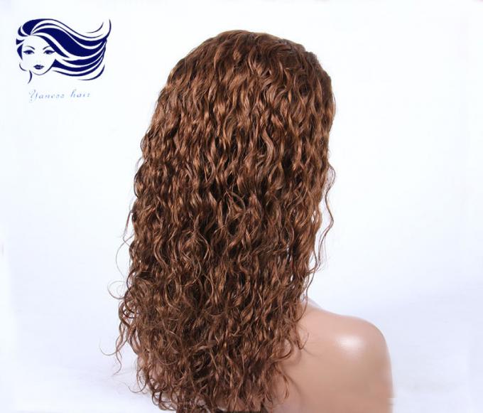 As perucas completas reais naturais do laço do cabelo humano iluminam-se - bronzeie com categoria 7A