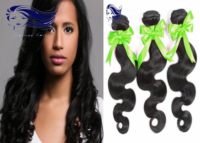 3 pacotes do Weave indiano do cabelo humano das extensões do cabelo do Virgin não processado ondulado