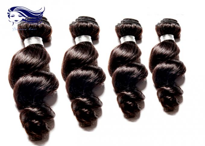 As extensões brasileiras não processadas cruas do cabelo dos pacotes afrouxam o cabelo do indiano do Virgin da onda